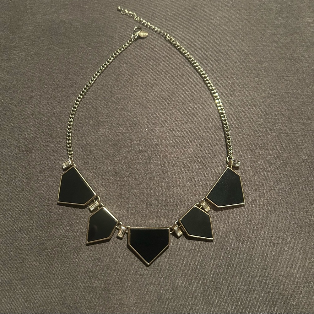 Express Black and Gold Toned Statement Necklace